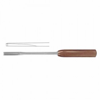 FiberGrip™ Lexer Bone Gouge Angled Stainless Steel, 27.5 cm - 10 3/4" Blade Width 15 mm